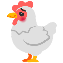 chicken and woozy face