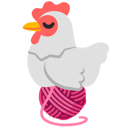 chicken and yarn