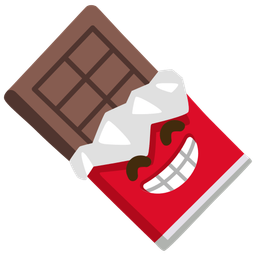 Chocolate bar and Beaming face with smiling eyes