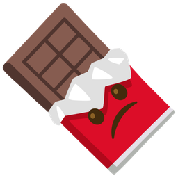 Chocolate bar and Confused face