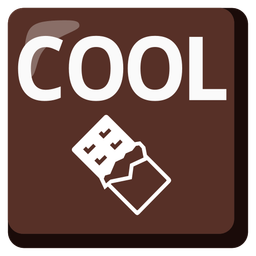 Chocolate bar and COOL button