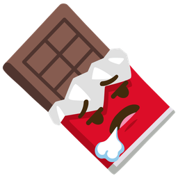 Chocolate bar and Face exhaling