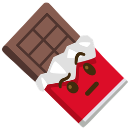 Chocolate bar and Face with raised eyebrow