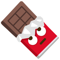 Chocolate bar and Face with rolling eyes