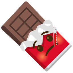 Chocolate bar and Face with thermometer