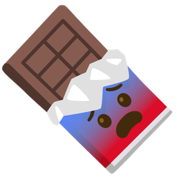 Chocolate bar and Fearful face