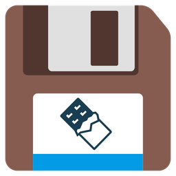 Chocolate bar and Floppy disk