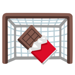 Chocolate bar and Goal net