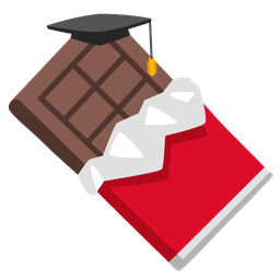 Chocolate bar and Graduation cap