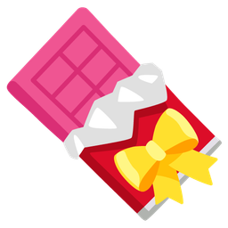 Chocolate bar and Heart with ribbon