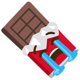 Chocolate bar and Loudly crying face