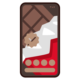 Chocolate bar and Mobile phone