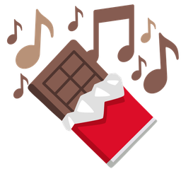 Chocolate bar and Musical notes