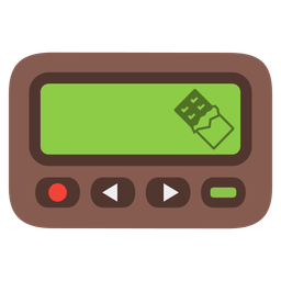 Chocolate bar and Pager