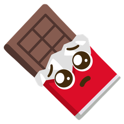 Chocolate bar and Pleading face