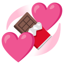 Chocolate bar and Revolving hearts