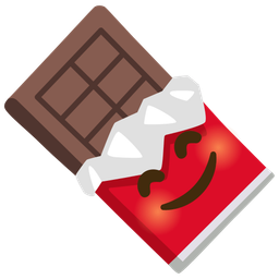 Chocolate bar and Smiling face with smiling eyes