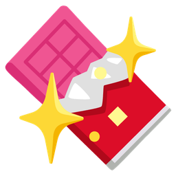 Chocolate bar and Sparkling heart