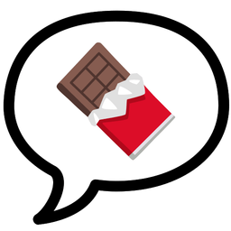 Chocolate bar and Speech balloon