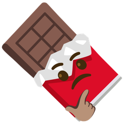 Chocolate bar and Thinking face