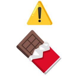 Chocolate bar and Warning