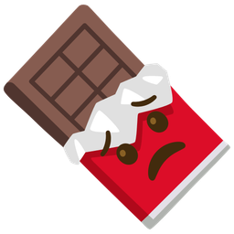 Chocolate bar and Worried face