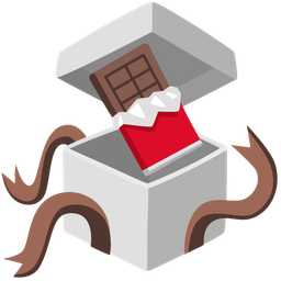 Chocolate bar and Wrapped gift