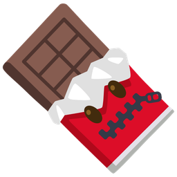 Chocolate bar and Zipper-mouth face