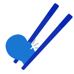 Chopsticks and Bust in silhouette