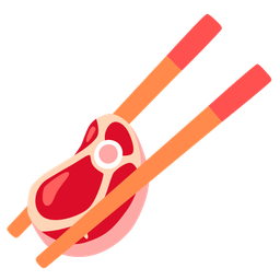 Chopsticks and Cut of meat