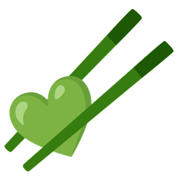 Chopsticks and Green heart