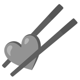Chopsticks and Grey heart