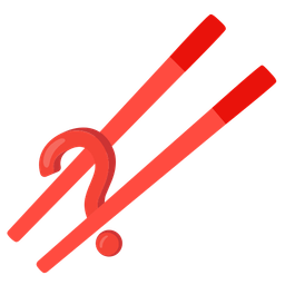 Chopsticks and Red question mark