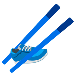 Chopsticks and Running shoe