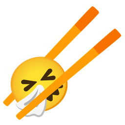 Chopsticks and Sneezing face
