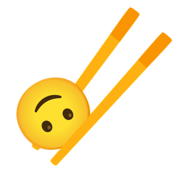 Chopsticks and Upside-down face