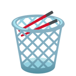 Chopsticks and Wastebasket