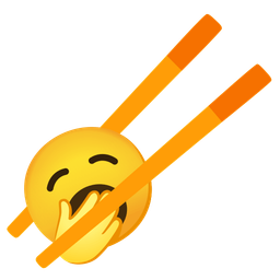 Chopsticks and Yawning face