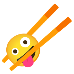 Chopsticks and Zany face