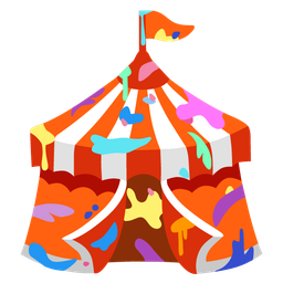 circus tent and artist palette