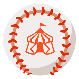 circus tent and baseball
