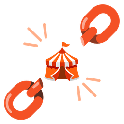 circus tent and chains