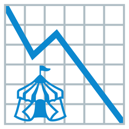circus tent and chart decreasing