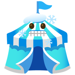 circus tent and cold face