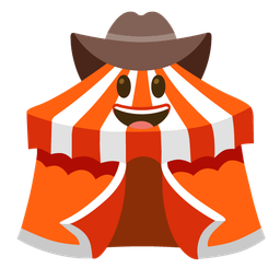 circus tent and cowboy hat face