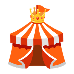 circus tent and crown