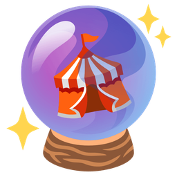 circus tent and crystal ball
