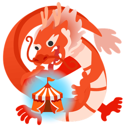 circus tent and dragon