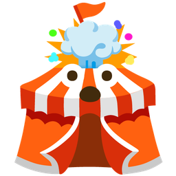 circus tent and exploding head