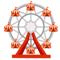 circus tent and ferris wheel